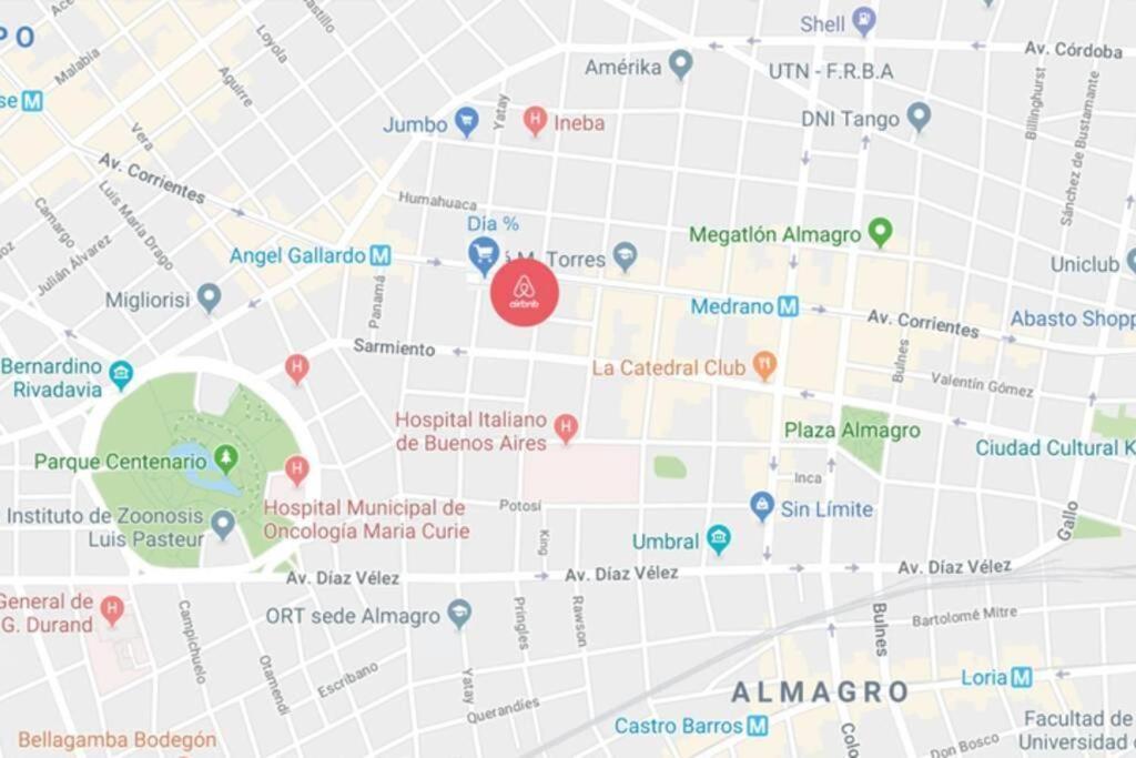 Luminoso 2 Ambientes En Almagro Av Corrientes 3 Personas Apartman Buenos Aires Kültér fotó